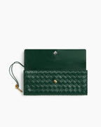 Vespera Leather Top Handle Clutch with Knot Closure