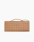 Vespera Leather Top Handle Clutch with Knot Closure