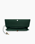 Vespera Leather Top Handle Clutch with Knot Closure
