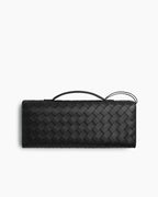 Vespera Leather Top Handle Clutch with Knot Closure