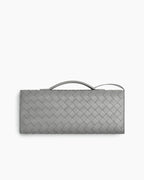 Vespera Leather Top Handle Clutch with Knot Closure