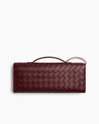 Vespera Leather Top Handle Clutch with Knot Closure