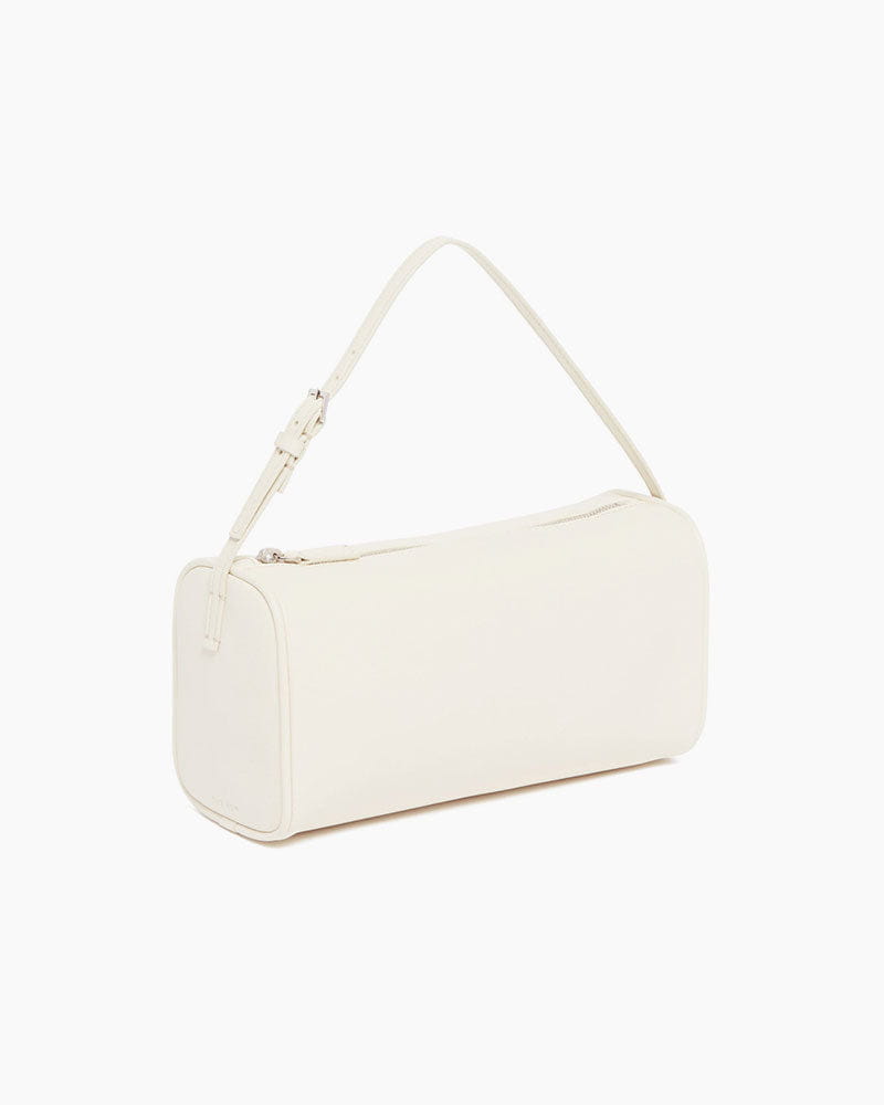 Vespera 90s White Leather Handle Bag