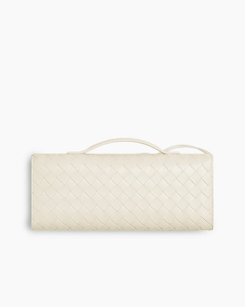 Vespera Leather Top Handle Clutch with Knot Closure