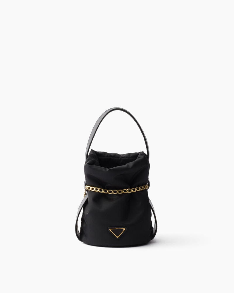 Mini Re-Nylon and Nappa Leather Bucket Bag Secondary image
