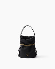 Mini Re-Nylon and Nappa Leather Bucket Bag