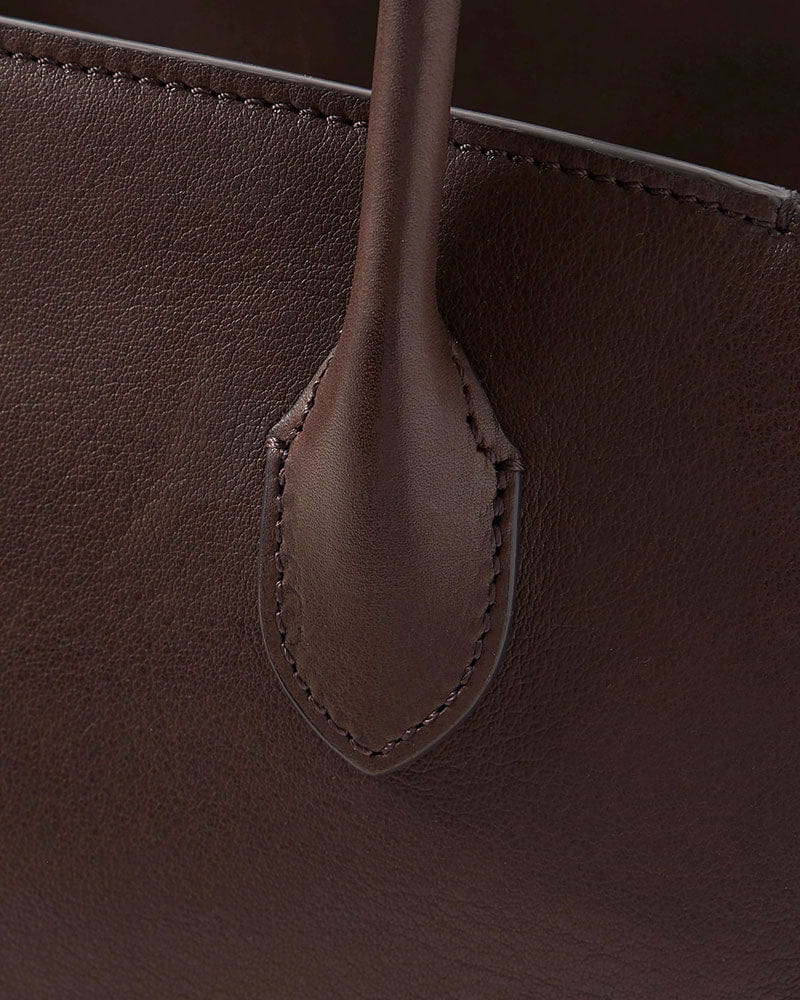 Brown Pure Line Leather Tote