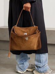 Medium Suede Shoulder Bag