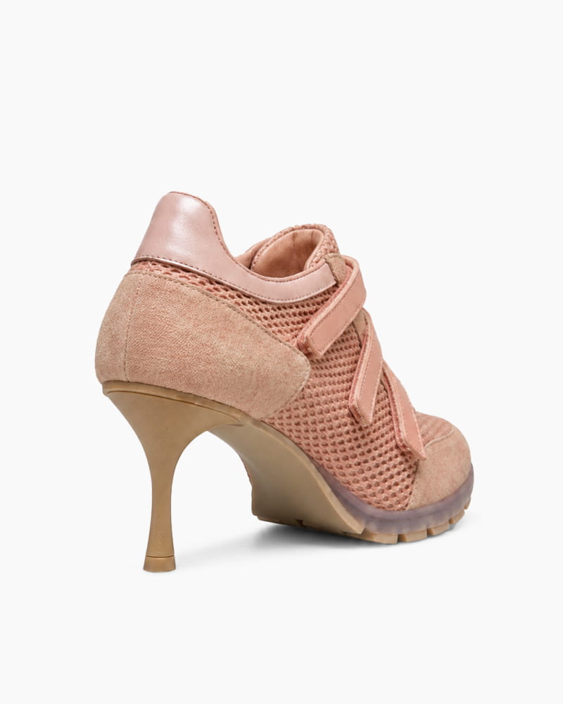 (Pre-sale) Triple-Strap Breathable Mesh High Heel Sneakers