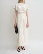 Women's Crinkled Viscose Blend Maxi Dress