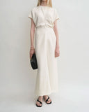 Women's Crinkled Viscose Blend Maxi Dress
