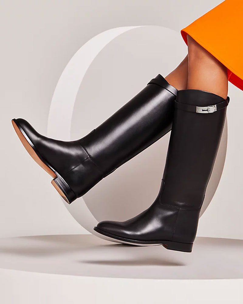 Women's Box Calfskin Knee High Boot