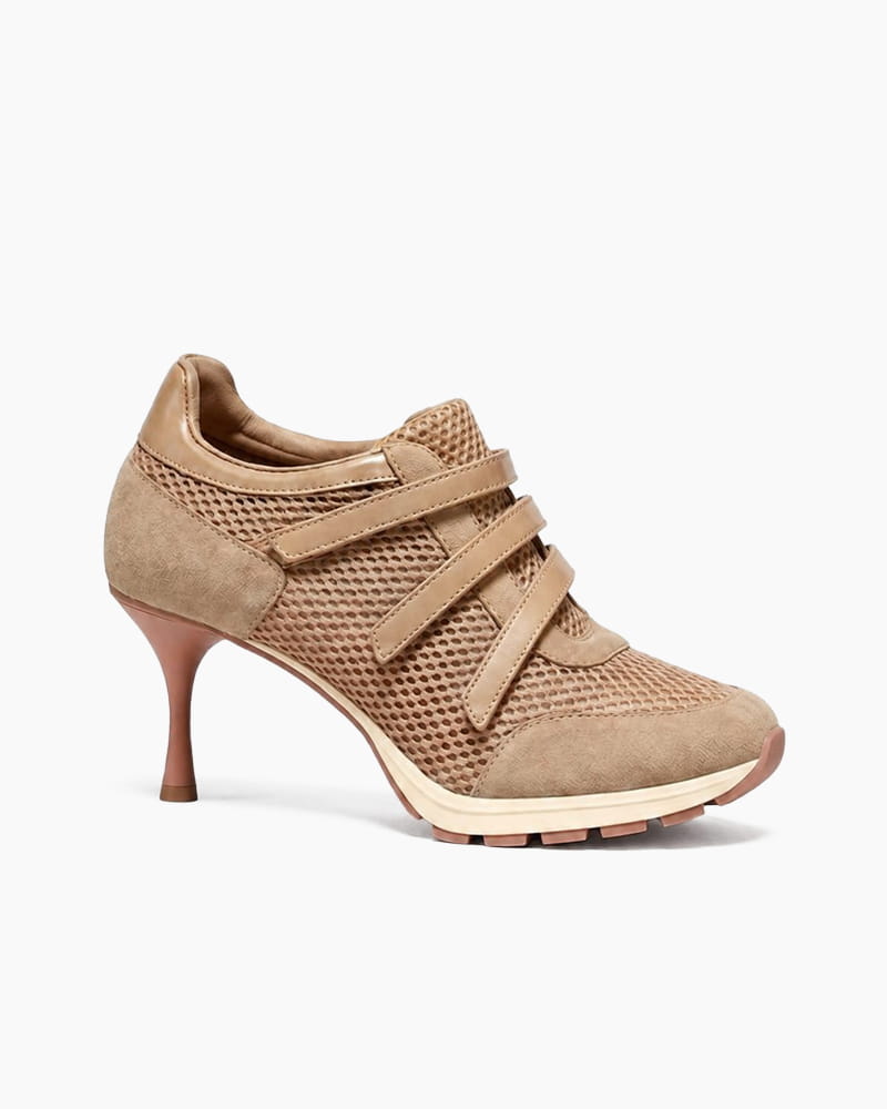 (Pre-sale) Triple-Strap Breathable Mesh High Heel Sneakers