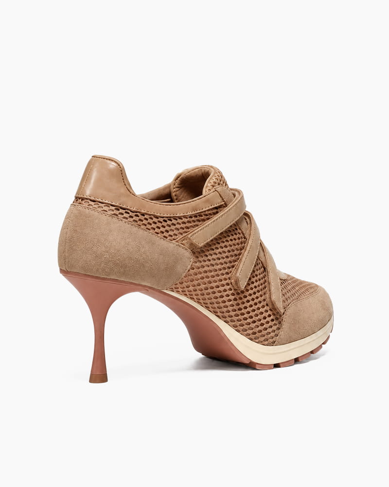 (Pre-sale) Triple-Strap Breathable Mesh High Heel Sneakers
