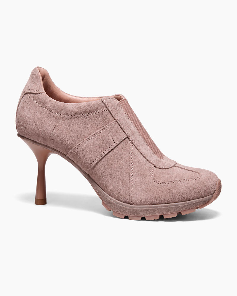 The Retro Amis Suede High Heel Sneakers-Brown