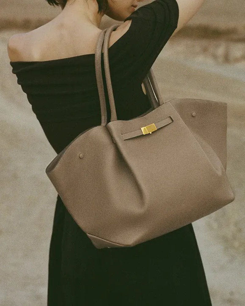 Women's New York Belted Leather Tote Bag