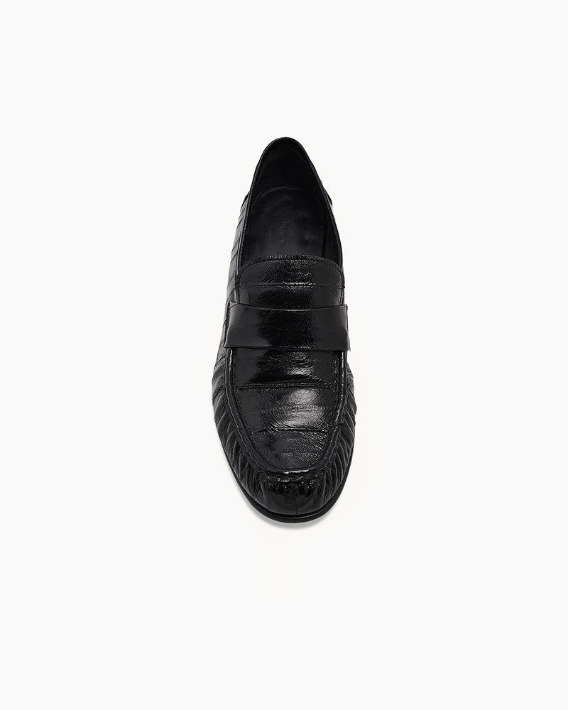 Men Soft Loafer Black in Eel