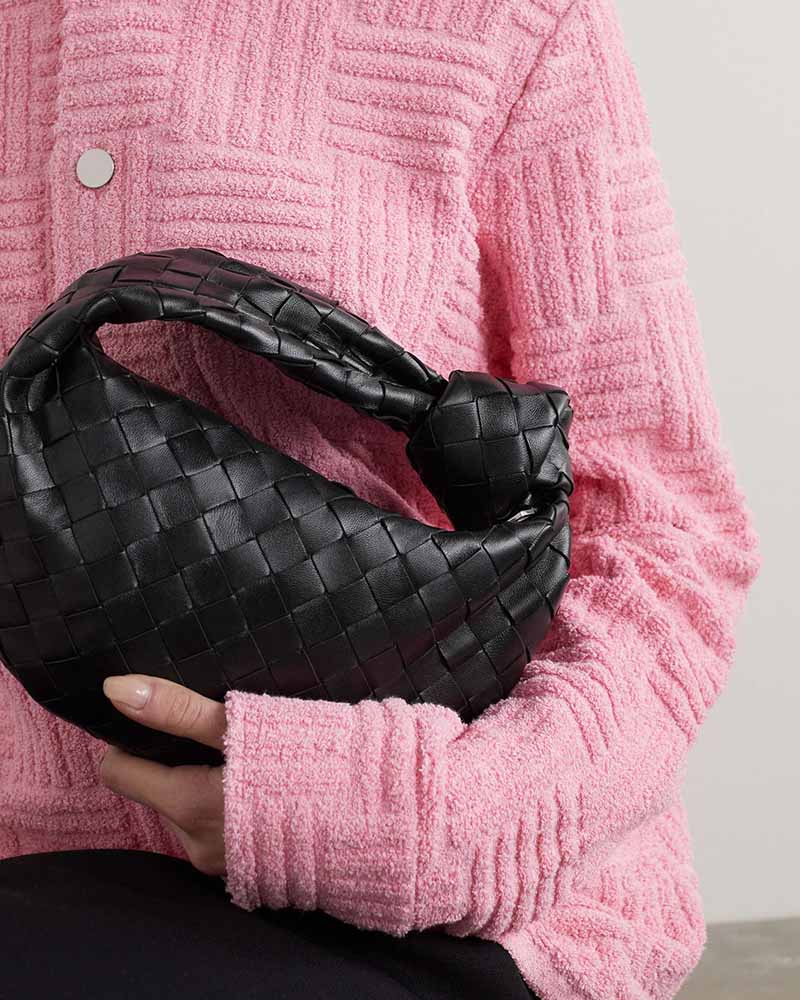 Mini Knotted Intrecciato Leather Tote