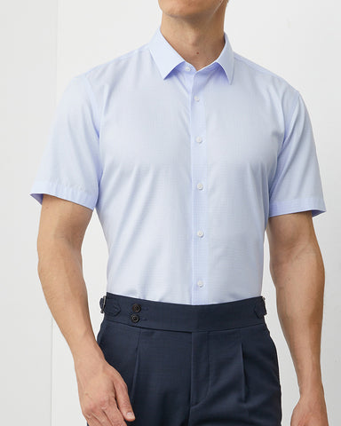 Business Formal Short-sleeved Shirt In 200s Cotton