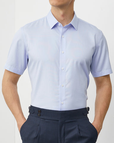 Business Formal Short-sleeved Shirt In 200s Cotton