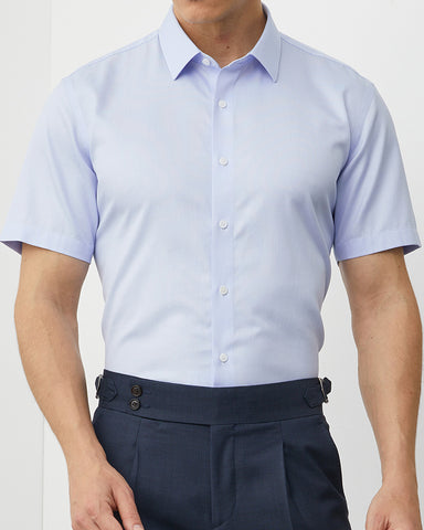 Business Formal Short-sleeved Shirt In 200s Cotton