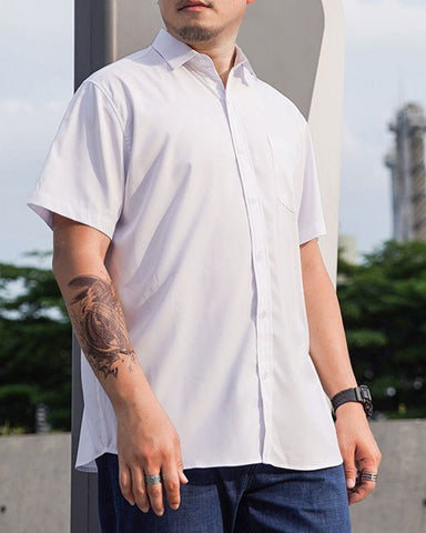 Large Size Loose Business Short Sleeve Shirt