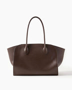 Brown Pure Line Leather Tote