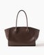 Brown Pure Line Leather Tote