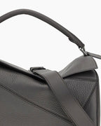 Large Form-Panel Leather Handbag