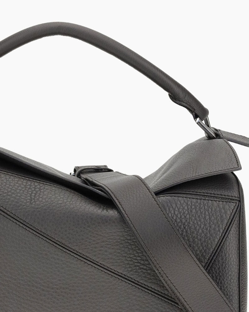 Large Form-Panel Leather Handbag