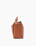 Large Form-Panel Leather Handbag