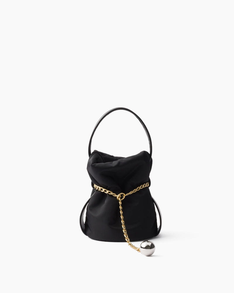 Mini Re-Nylon and Nappa Leather Bucket Bag