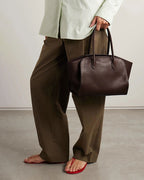 Brown Pure Line Leather Tote