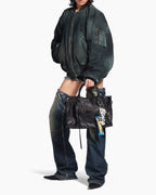 Women's black LA City Calfskin Bag Medium