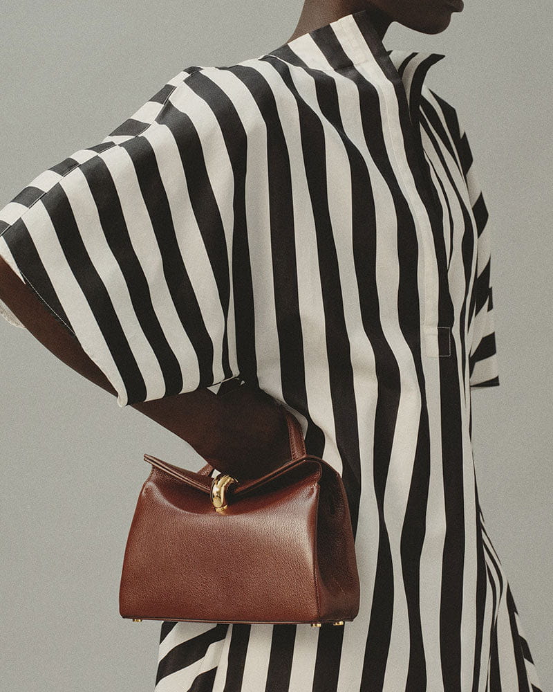 Small Leather Valerie Tote Bag