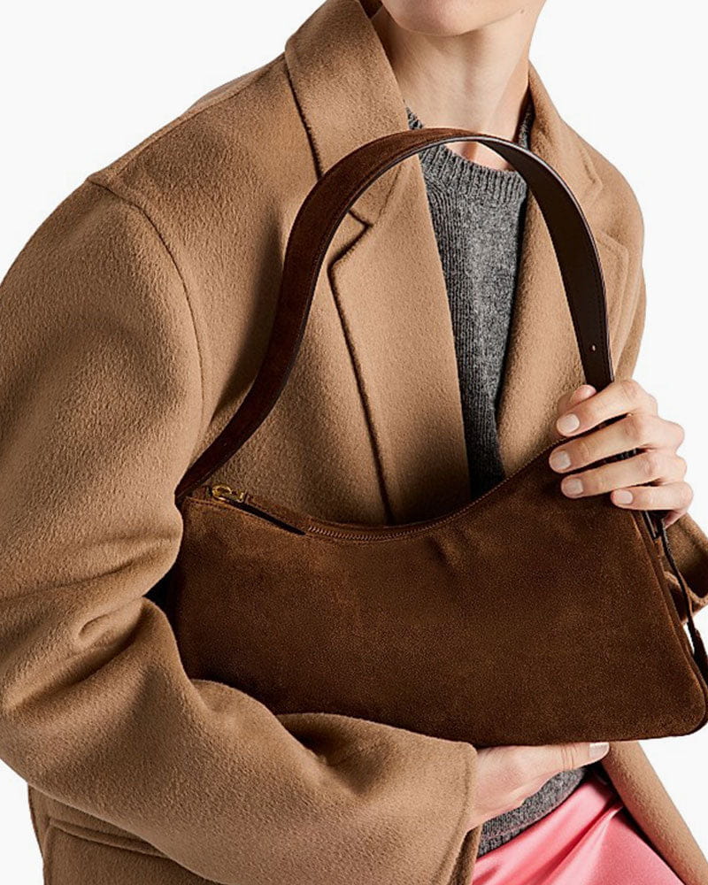 P-Style Medium Suede Shoulder Bag