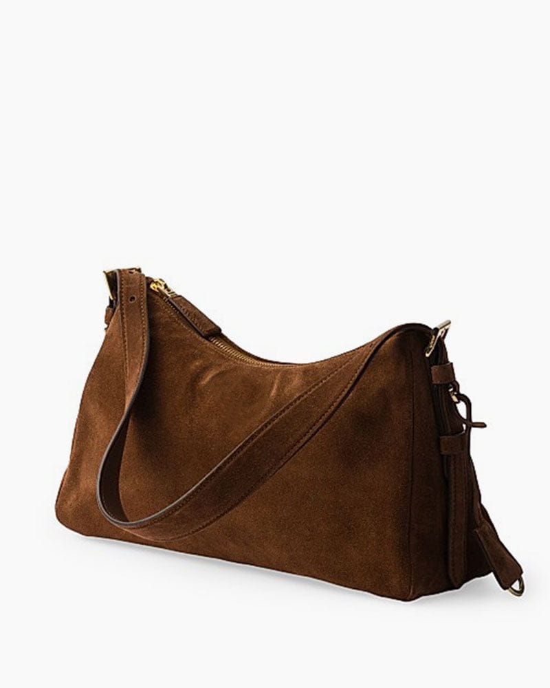P-Style Medium Suede Shoulder Bag