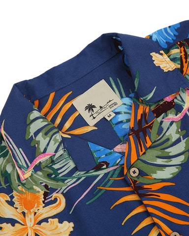 Summer Beach Flower-Print Camp Shirt