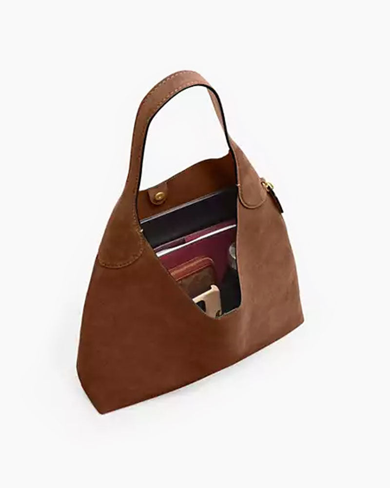 Women's Suede Warm Brown Shoulder Bag