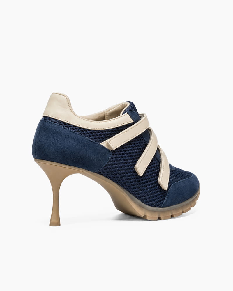 (Pre-sale) Triple-Strap Breathable Mesh High Heel Sneakers