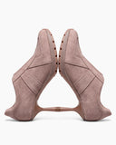 The Retro Amis Suede High Heel Sneakers-Pink