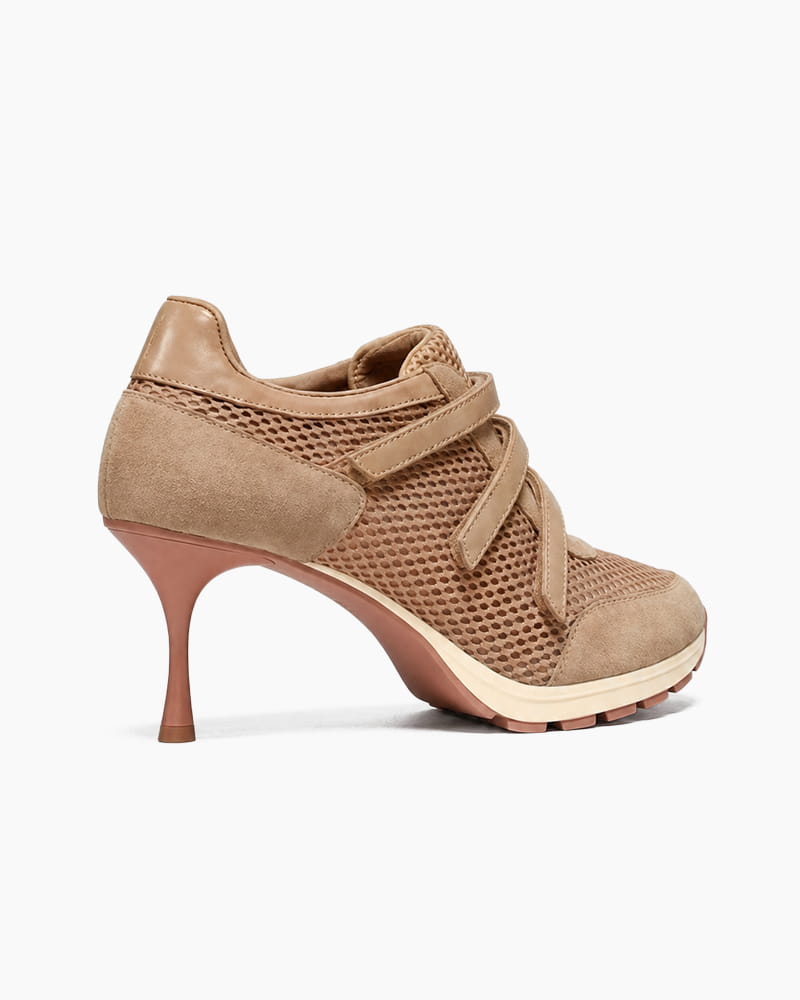 (Pre-sale) Triple-Strap Breathable Mesh High Heel Sneakers