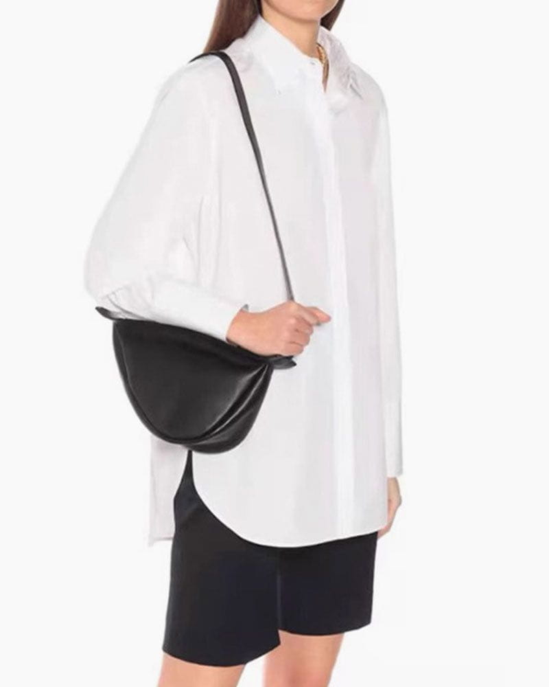 Small Leather Slouchy Banana Bag