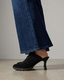 Women’s City Commute Suede High-Heel Sneaker-Black