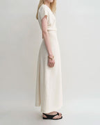 Women's Crinkled Viscose Blend Maxi Dress