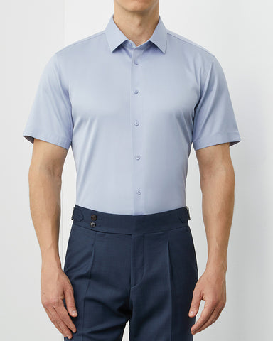 Business Formal Short-sleeved Shirt In 200s Cotton