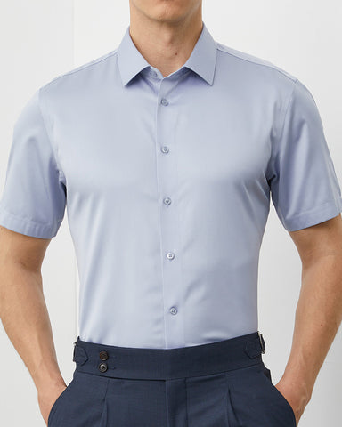 Business Formal Short-sleeved Shirt In 200s Cotton