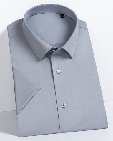 Business Formal Short-sleeved Shirt In 200s Cotton