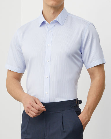 Business Formal Short-sleeved Shirt In 200s Cotton