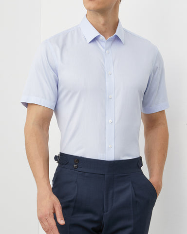 Business Formal Short-sleeved Shirt In 200s Cotton